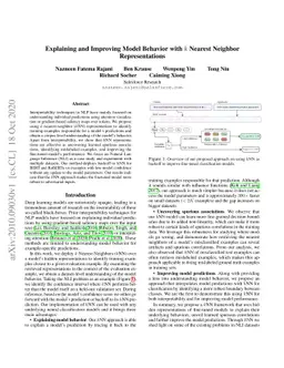 Explaining and Improving Model Behavior with k Nearest Neighbor
  Representations