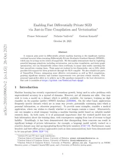 Enabling Fast Differentially Private SGD via Just-in-Time Compilation
  and Vectorization