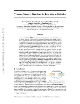 Training Stronger Baselines for Learning to Optimize