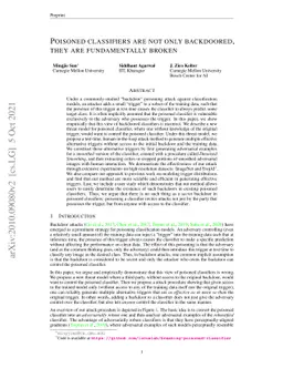 Poisoned classifiers are not only backdoored, they are fundamentally
  broken