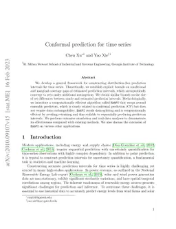 Conformal prediction for time series