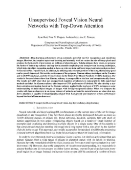 Unsupervised Foveal Vision Neural Networks with Top-Down Attention