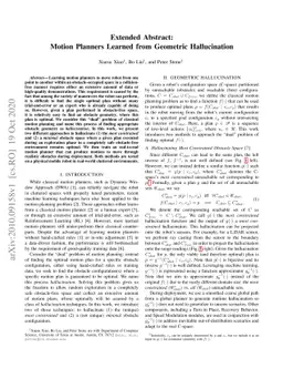 Extended Abstract: Motion Planners Learned from Geometric Hallucination