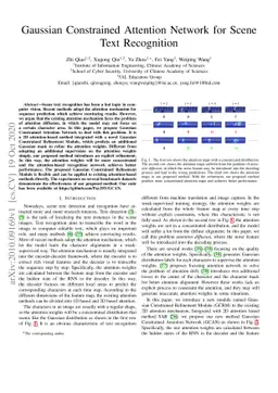 Gaussian Constrained Attention Network for Scene Text Recognition