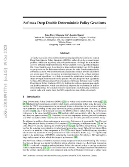 Softmax Deep Double Deterministic Policy Gradients