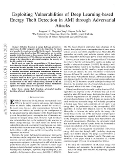 Exploiting Vulnerabilities of Deep Learning-based Energy Theft Detection
  in AMI through Adversarial Attacks