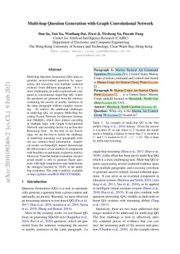 Multi-hop Question Generation with Graph Convolutional Network