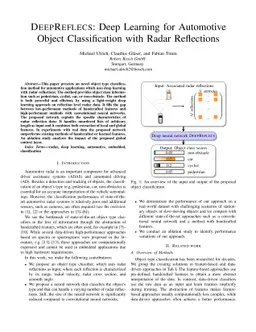 DeepReflecs: Deep Learning for Automotive Object Classification with
  Radar Reflections