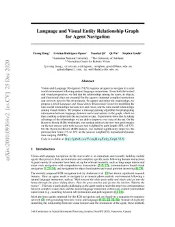 Language and Visual Entity Relationship Graph for Agent Navigation