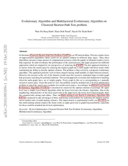 Evolutionary Algorithm and Multifactorial Evolutionary Algorithm on
  Clustered Shortest-Path Tree problem