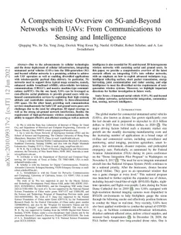 A Comprehensive Overview on 5G-and-Beyond Networks with UAVs: From
  Communications to Sensing and Intelligence