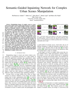 Semantic-Guided Inpainting Network for Complex Urban Scenes Manipulation