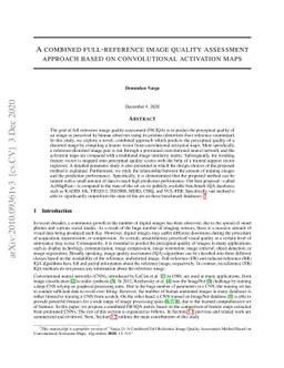 A combined full-reference image quality assessment approach based on
  convolutional activation maps