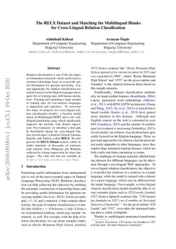 The RELX Dataset and Matching the Multilingual Blanks for Cross-Lingual
  Relation Classification