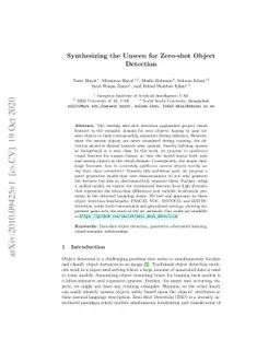 Synthesizing the Unseen for Zero-shot Object Detection