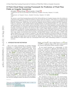 A Point-Cloud Deep Learning Framework for Prediction of Fluid Flow
  Fields on Irregular Geometries