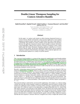 Double-Linear Thompson Sampling for Context-Attentive Bandits