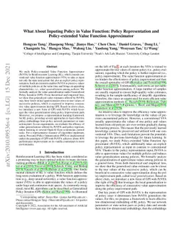 What About Inputing Policy in Value Function: Policy Representation and
  Policy-extended Value Function Approximator