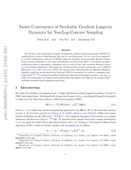 Faster Convergence of Stochastic Gradient Langevin Dynamics for
  Non-Log-Concave Sampling