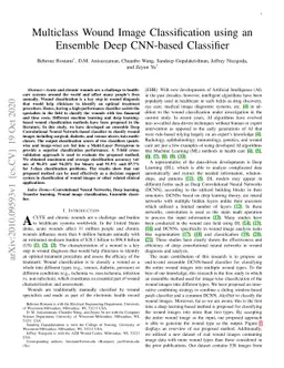 Multiclass Wound Image Classification using an Ensemble Deep CNN-based
  Classifier