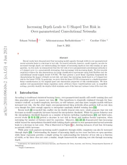 Increasing Depth Leads to U-Shaped Test Risk in Over-parameterized
  Convolutional Networks