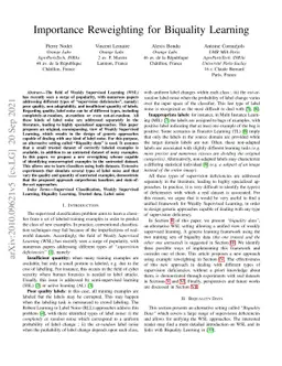 Importance Reweighting for Biquality Learning