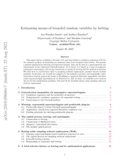 Estimating means of bounded random variables by betting