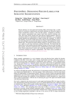 PseudoSeg: Designing Pseudo Labels for Semantic Segmentation