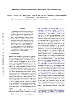 Deriving Commonsense Inference Tasks from Interactive Fictions