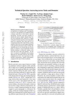 Technical Question Answering across Tasks and Domains