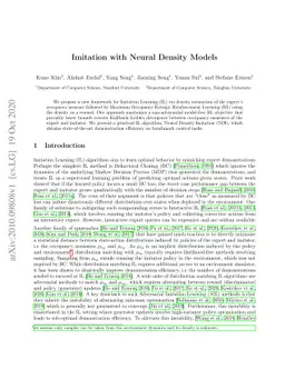 Imitation with Neural Density Models