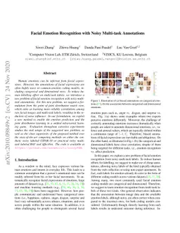 Facial Emotion Recognition with Noisy Multi-task Annotations