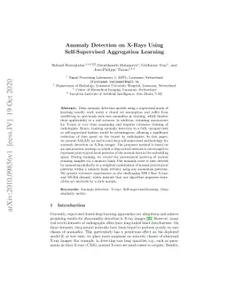 Anomaly Detection on X-Rays Using Self-Supervised Aggregation Learning