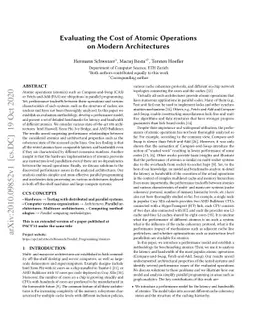 Evaluating the Cost of Atomic Operations on Modern Architectures