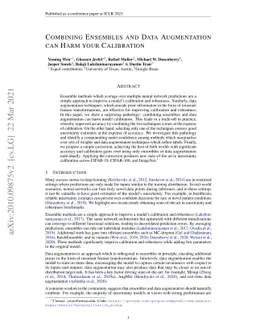 Combining Ensembles and Data Augmentation can Harm your Calibration