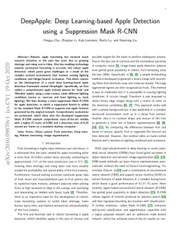 DeepApple: Deep Learning-based Apple Detection using a Suppression Mask
  R-CNN