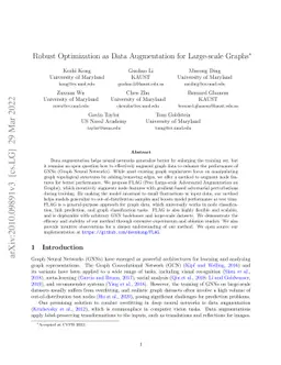 Robust Optimization as Data Augmentation for Large-scale Graphs