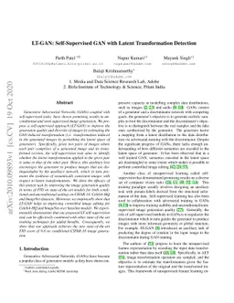 LT-GAN: Self-Supervised GAN with Latent Transformation Detection
