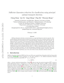 Sufficient dimension reduction for classification using principal
  optimal transport direction