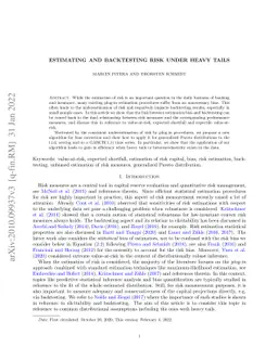 Estimating and backtesting risk under heavy tails