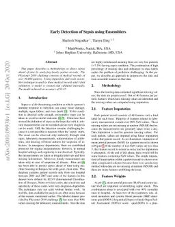 Early Detection of Sepsis using Ensemblers