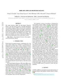 BIRD: Big Impulse Response Dataset