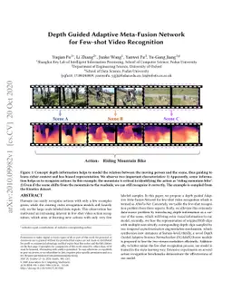 Depth Guided Adaptive Meta-Fusion Network for Few-shot Video Recognition