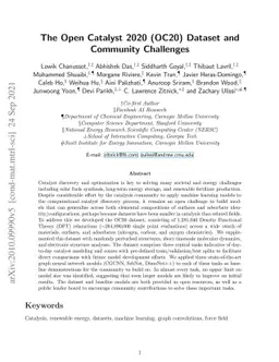 The Open Catalyst 2020 (OC20) Dataset and Community Challenges