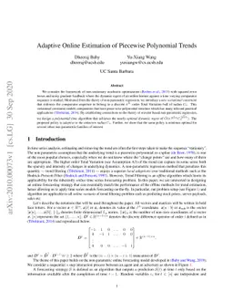 Adaptive Online Estimation of Piecewise Polynomial Trends