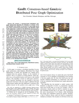 GeoD: Consensus-based Geodesic Distributed Pose Graph Optimization