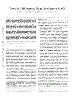 Towards Self-learning Edge Intelligence in 6G