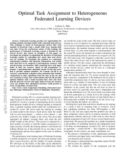 Optimal Task Assignment to Heterogeneous Federated Learning Devices
