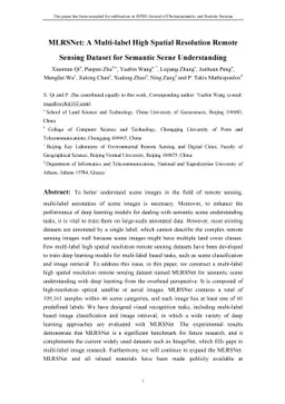 MLRSNet: A Multi-label High Spatial Resolution Remote Sensing Dataset
  for Semantic Scene Understanding