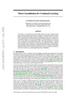 Meta-Consolidation for Continual Learning